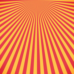 Red and yellow sunburst circle and background