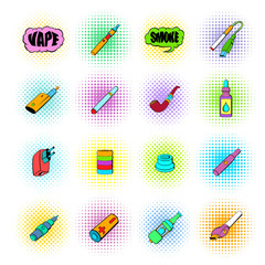 E-cigarettes icons set