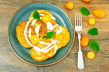 Pancakes with Kumquats and Cranberries