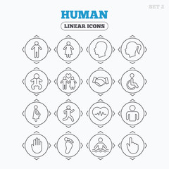 Human icons. Toddler and pregnant woman.