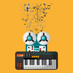 colorful music icon design, vector illustration