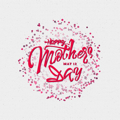 Happy Mothers Day - poster, stamp, badge, insignia, postcard, sticker, can be used for design