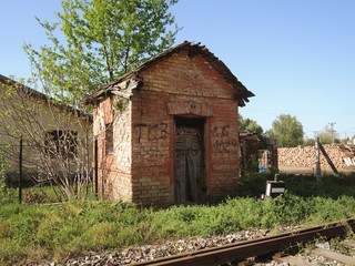 Abandoned Crossing Shanty in the countryside