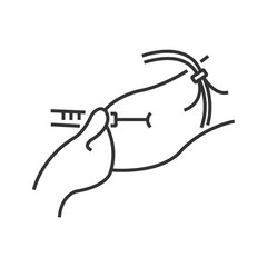 line icon Medical Patient icon, blood tests