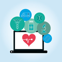 colorful  medical care design, vector illustration