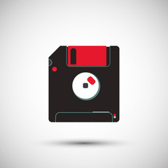 colorful retro diskette design, vector illustration