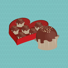 colorful chocolate design, vector illustration, sweet and delicious