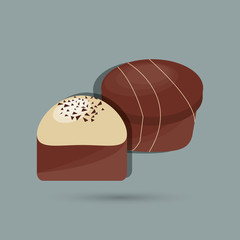 colorful chocolate design, vector illustration, sweet and delicious