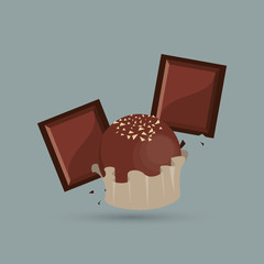 colorful chocolate design, vector illustration, sweet and delicious