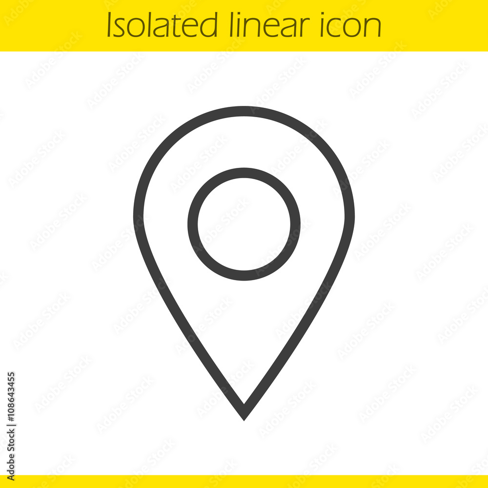 Poster pinpointer linear icon