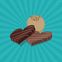 colorful chocolate design, vector illustration, sweet and delicious