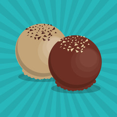 colorful chocolate design, vector illustration, sweet and delicious