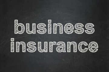 Insurance concept: Business Insurance on chalkboard background