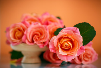 bouquet of pink roses