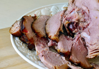 Juicy baked ham