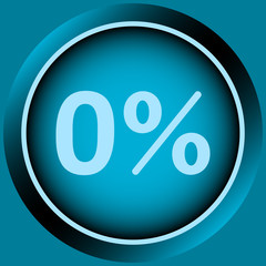 Icon blue zero percent