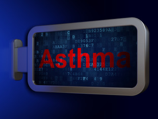 Healthcare concept: Asthma on billboard background