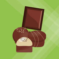 Flat illustration about chocolate design , sweet and delicious