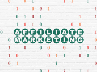 Finance concept: Affiliate Marketing on wall background