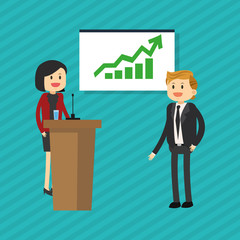 Flat illustration about businesspeople design , vector cartoon