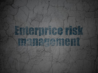 Finance concept: Enterprice Risk Management on grunge wall background