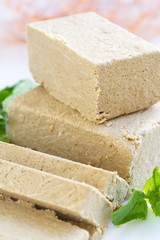 Sliced sunflower halva