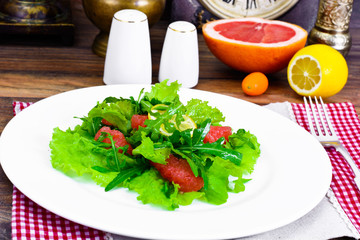 Salad with Mix Batavian, Frise, Radicchio, Chicory, Arugula and 