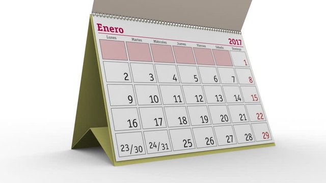 year 2017 calendar in spanish