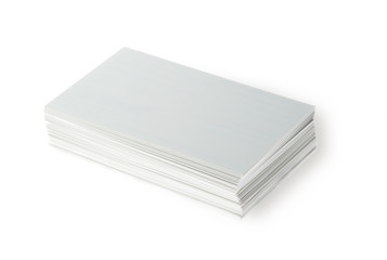 Business card on white