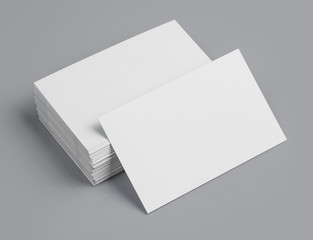 blank business cards on grey background,texte & logo