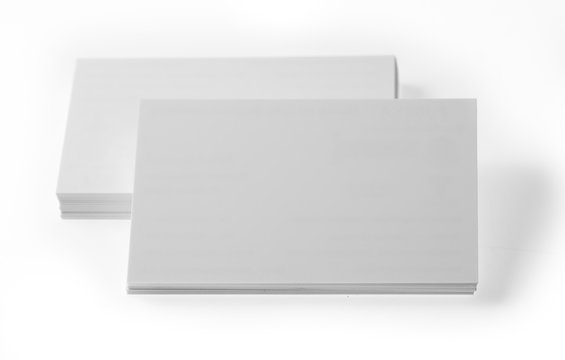 Business card on white