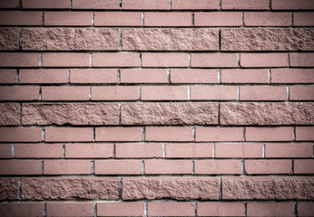 brick wall of dark-pink brick