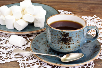 Cocoa, Coffee with Marshmallows Sweet Food