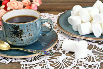 Cocoa, Coffee with Marshmallows Sweet Food