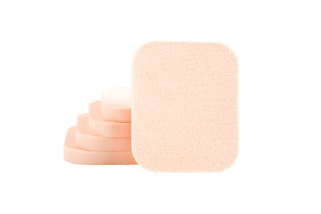 Stack of face powder sponge