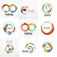 Collection of abstract circle logos