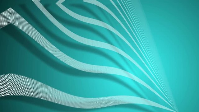 Vector slowly rippling stripes on a teal background. Ultra High Definition 4K animation loop.
