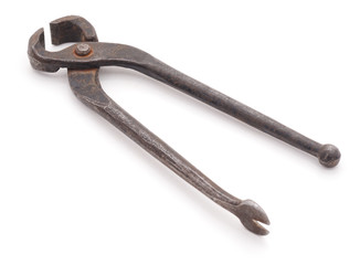 Old and rusty pliers.