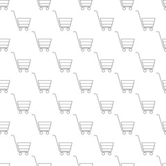 Shopping cart pattern seamless