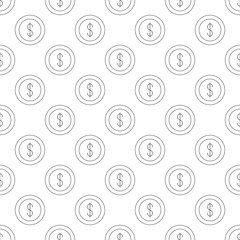 Dollar coin pattern seamless
