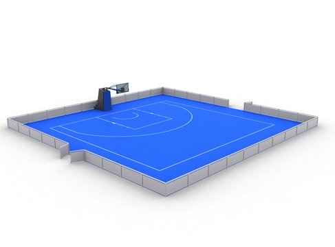 Street basketball / basketball court to practice 3 for 3