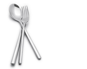 spoon, fork and knife