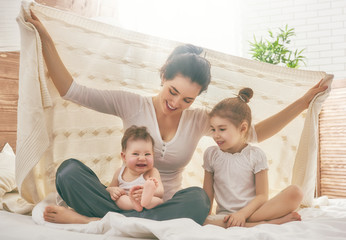 Happy loving family.