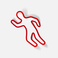 realistic design element. scene of the crime