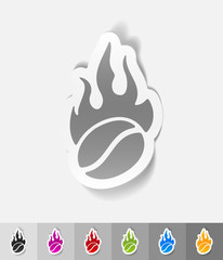 realistic design element. coffee roasting