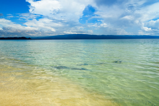 Siuri Beach at Poso lake. Indonesia