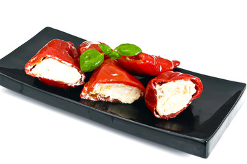 Paprika Stuffed with Goat Cheese