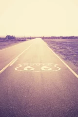 Fototapeten Vintage gefiltertes Bild der berühmten Route 66, Kalifornien, USA. © MaciejBledowski