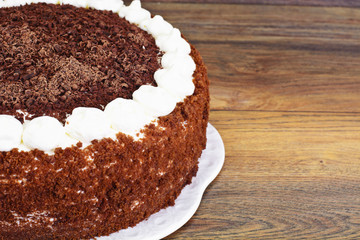 Schwarzwald Cake, Whipped Cream, Black and White Chocolate, Deco