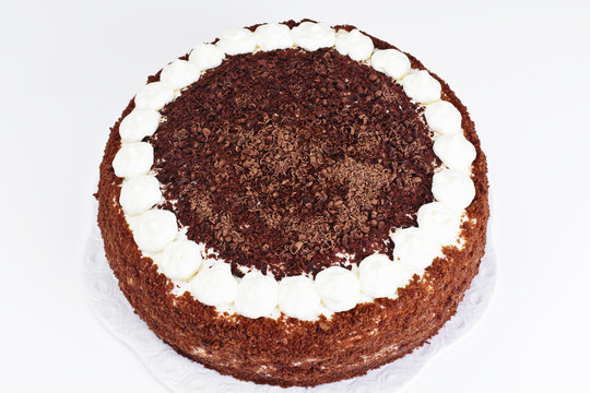 Schwarzwald Cake, Whipped Cream, Black and White Chocolate, Deco